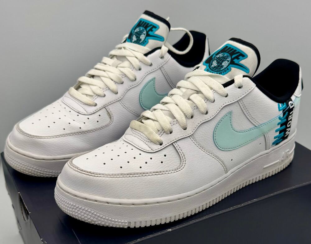 Nike Air Force 1 '07 LV8 'Worldwide Pack Glacier Blue' Sz 9.5 CK6924-100 # 389